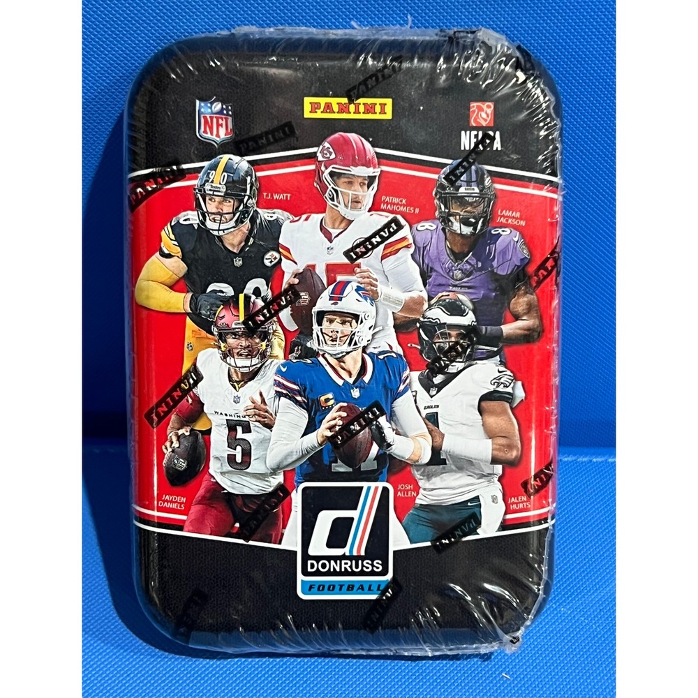 2024 Panini Donruss Football NFL Trading Card Tin Factory Sealed Mahomes Allen